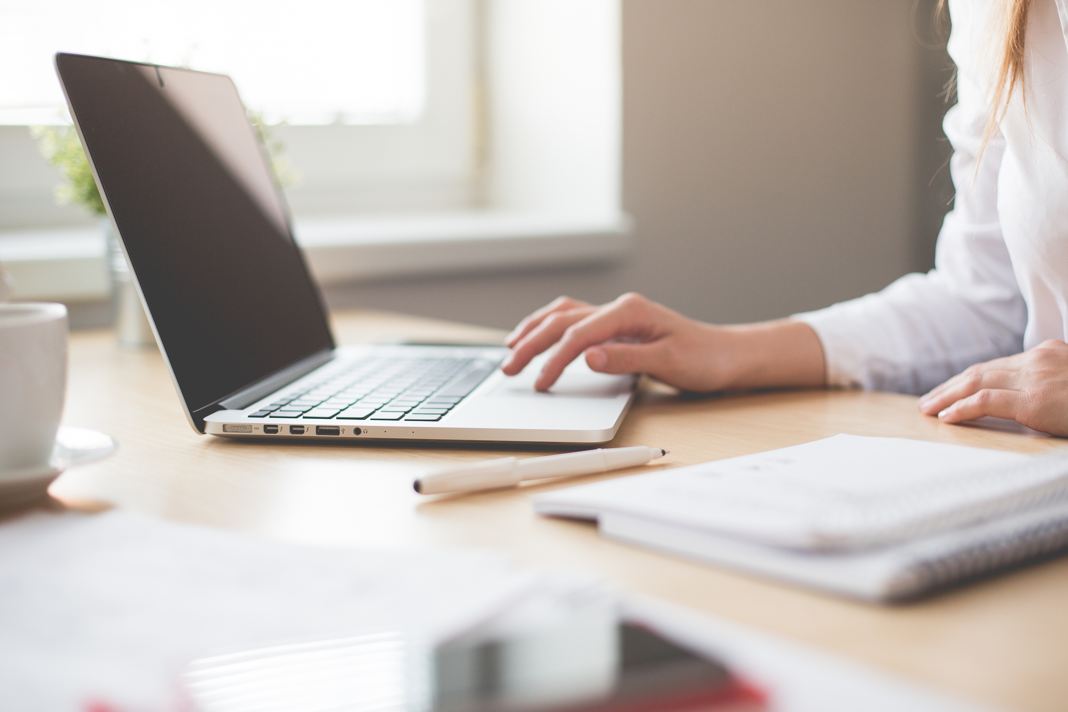 Business Woman Working On Laptop In Her Office Picjumbo Com